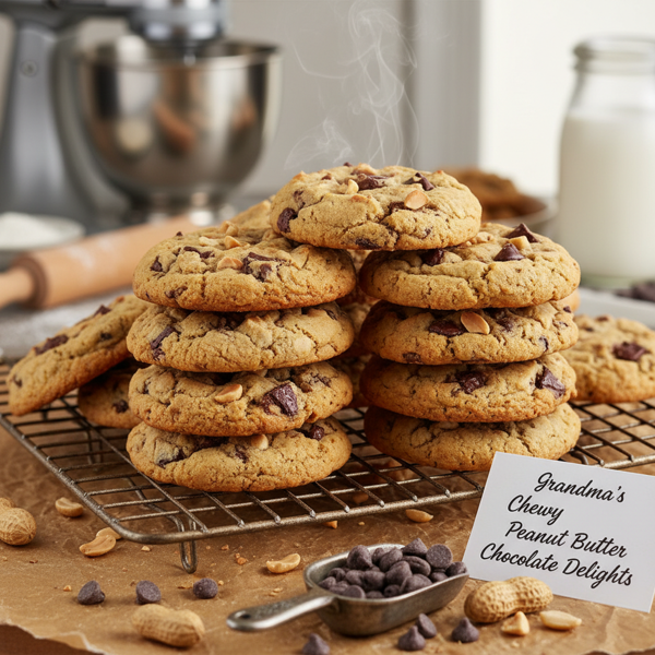 Grandma's Chewy Peanut Butter Chocolate Chip Delights recipe