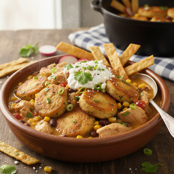 Grandma's Chicken Tortilla Dumplings Delight recipe