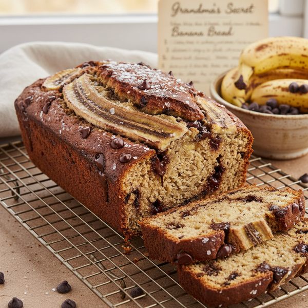 Grandma's Chocolate Chip Banana Bread recipe
