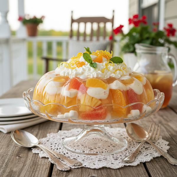 Grandma's Citrus Delight Jello Salad recipe