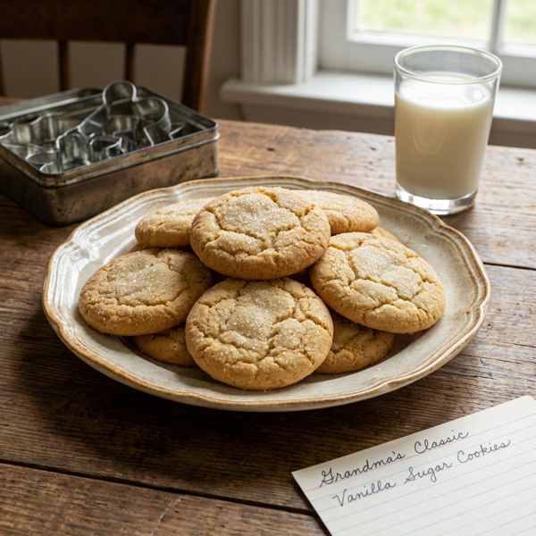 Grandma's Classic Vanilla Sugar Cookies recipe