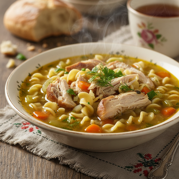 Grandma's Comforting Chicken Noodle Soup recipe
