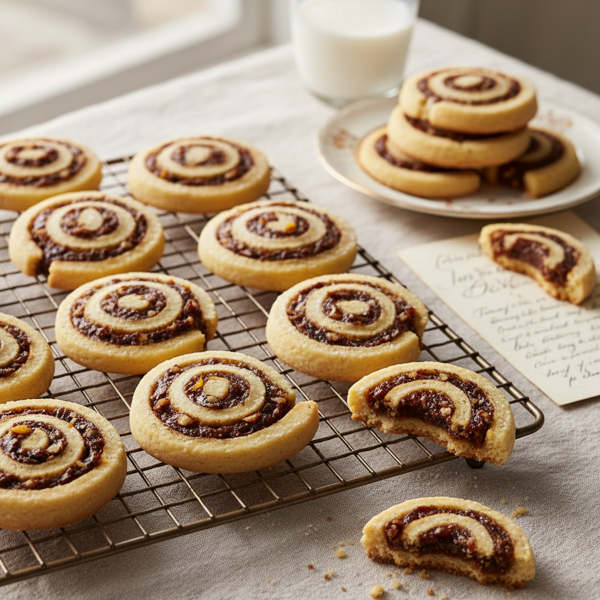 Grandma's Date Delight Pinwheel Cookies recipe