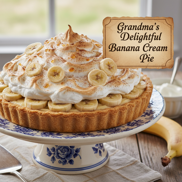 Grandma's Delightful Banana Cream Pie recipe