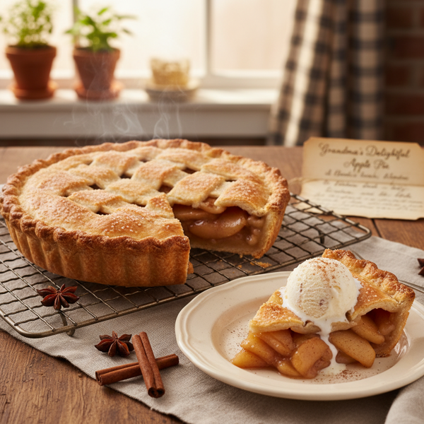 Grandma's Delightful Double-Crust Apple Pie recipe