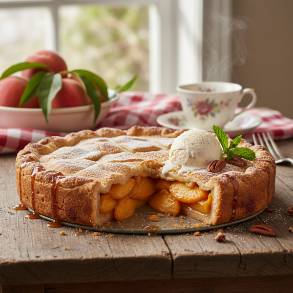 Grandma's Delightful Juicy Peach Pie recipe