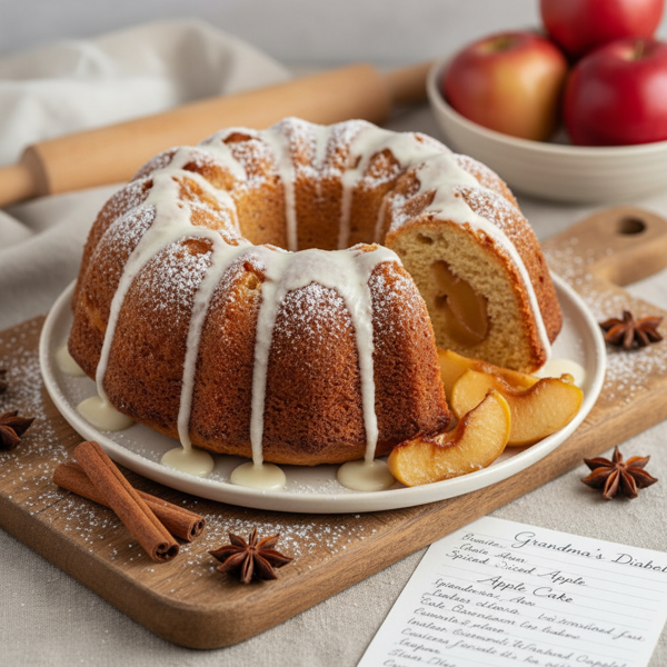Grandma's Diabetic Spiced Apple Cake recipe