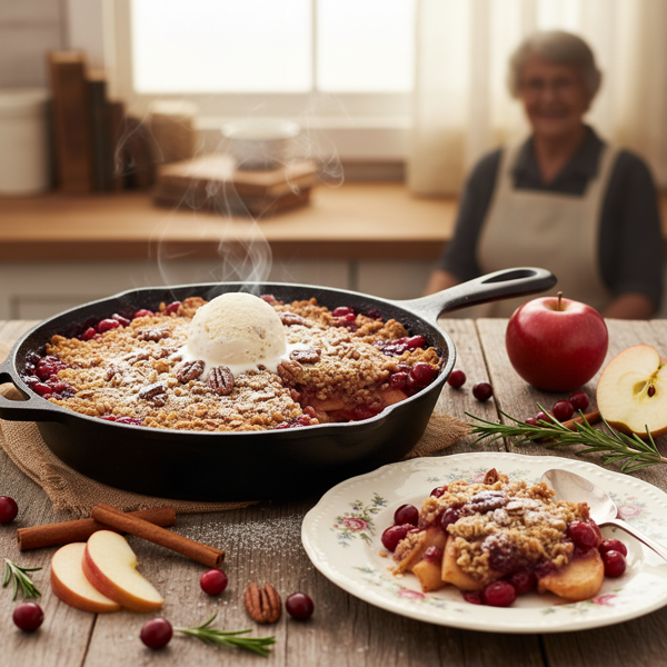 Grandma's Enchanted Apple-Cranberry Crisp recipe