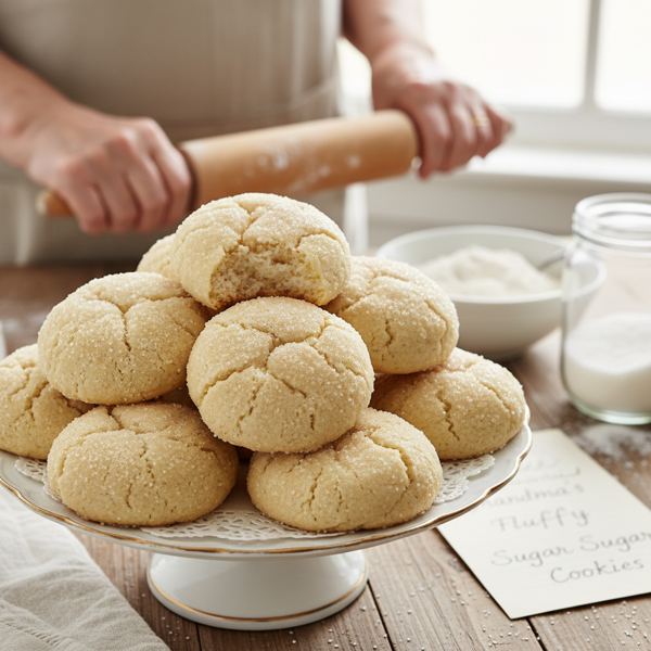 Grandma's Fluffy Sugar Cookies recipe
