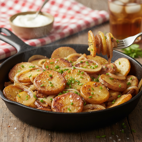 Grandma's Golden Fried Potatoes and Onions recipe
