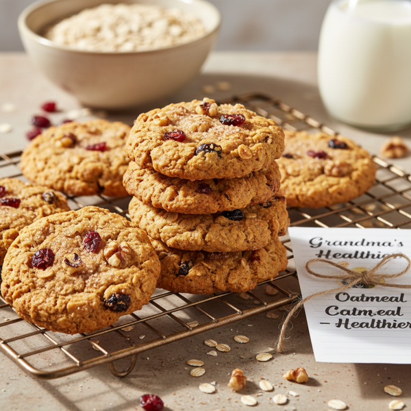 Grandma's Healthier Old-Fashioned Oatmeal Cookies recipe