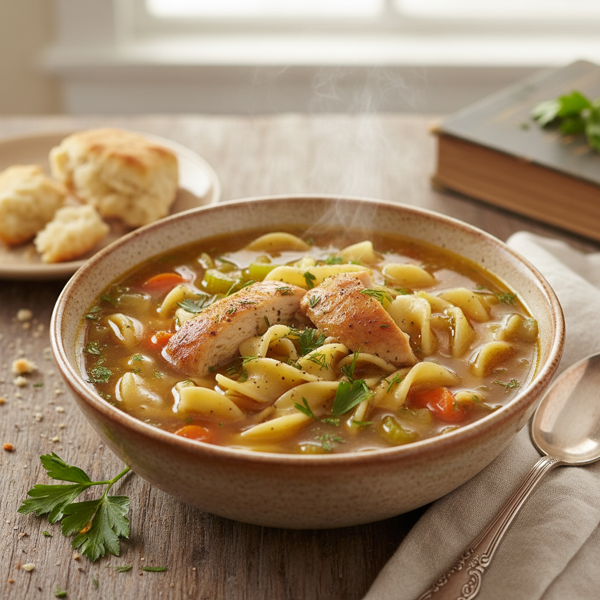 Grandma's Hearty Kentucky Chicken Noodle Soup recipe