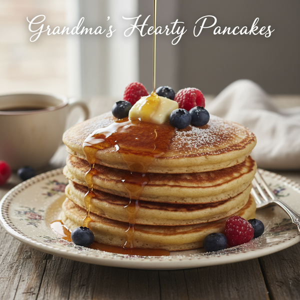 Grandma's Hearty Pancakes recipe