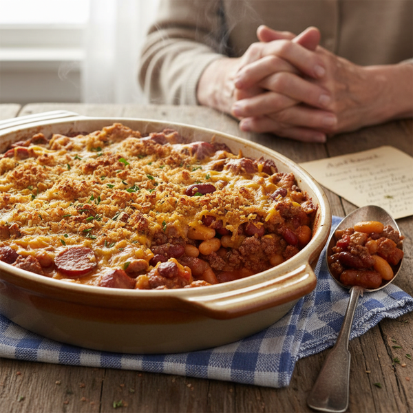 Grandma's Hearty Three-Bean Casserole recipe
