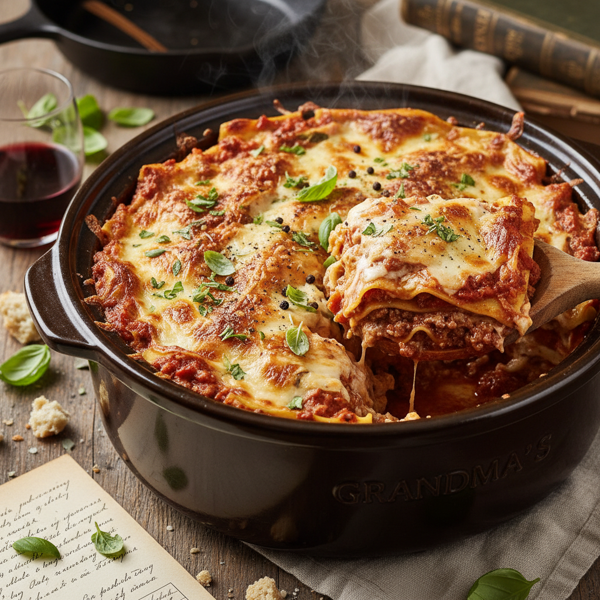 Grandma's Heirloom Slow Cooker Lasagna recipe