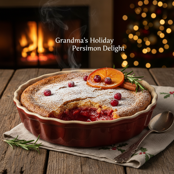 Grandma's Holiday Persimmon Delight recipe