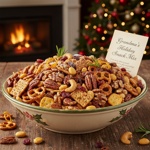 Grandma's Holiday Snack Mix recipe