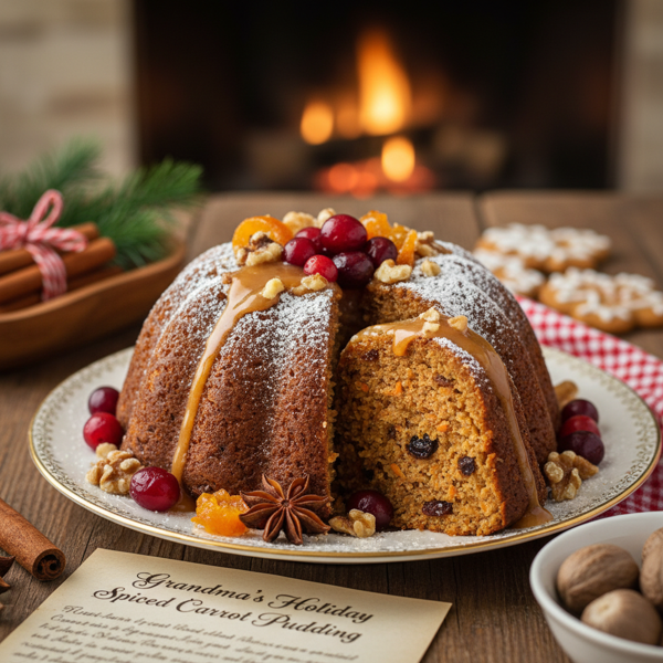 Grandma's Holiday Spiced Carrot Pudding recipe