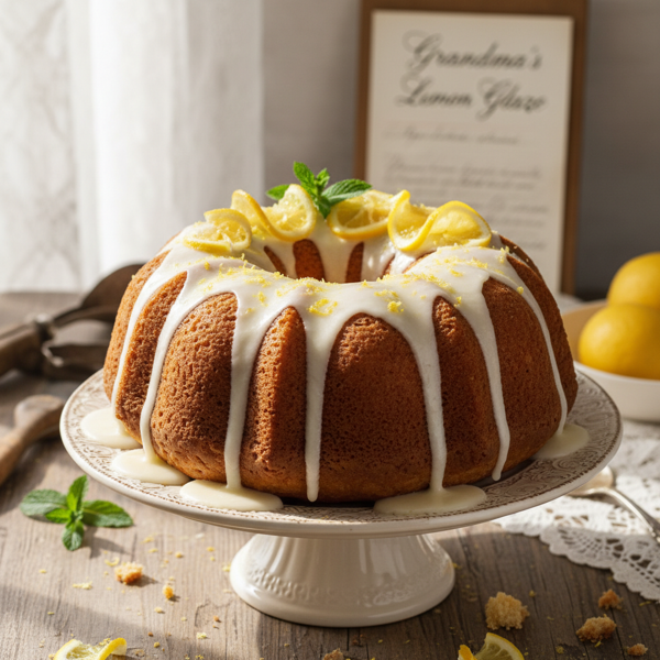 Grandma's Luscious Lemon Glaze Cake recipe