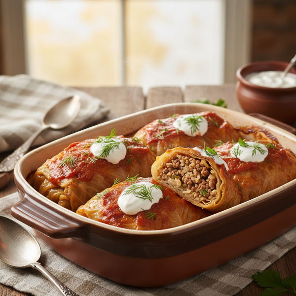 Grandma's Polish Golabki (Stuffed Cabbage Rolls) recipe
