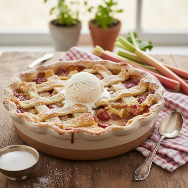 Grandma's Rhubarb Delight Pudding recipe