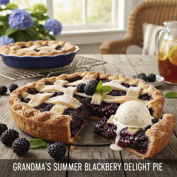 Grandma's Summer Blackberry Delight Pie recipe