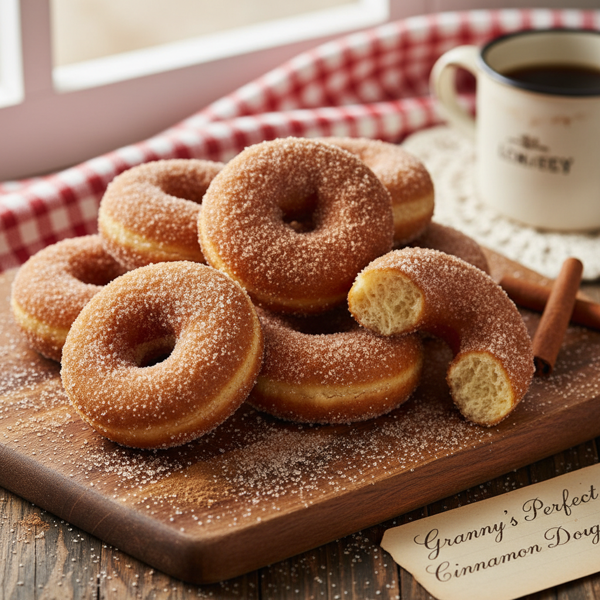 Granny's Perfect Cinnamon Sugar Doughnuts recipe