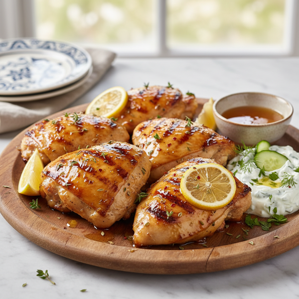 Greek-Style Honey Lemon Grilled Chicken recipe