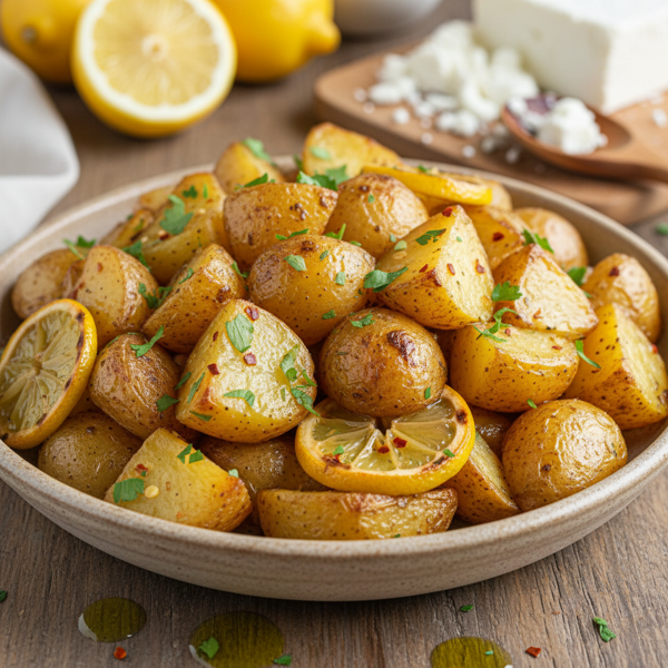 Greek-Style Lemon Roasted Potatoes recipe