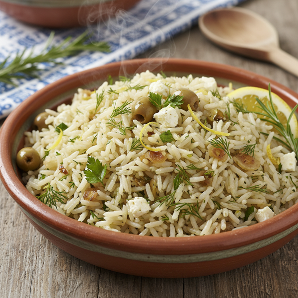 Greek Herb-Infused Rice Pilaf recipe