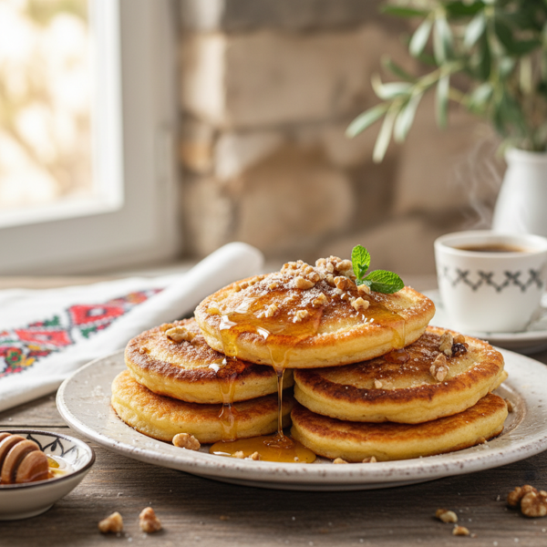 Greek Honey Pancakes (Petoules) recipe
