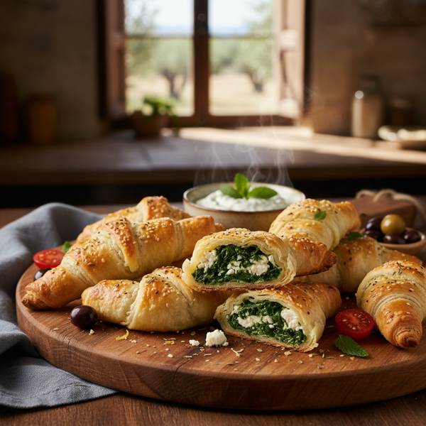 Greek Spinach and Feta Crescents recipe