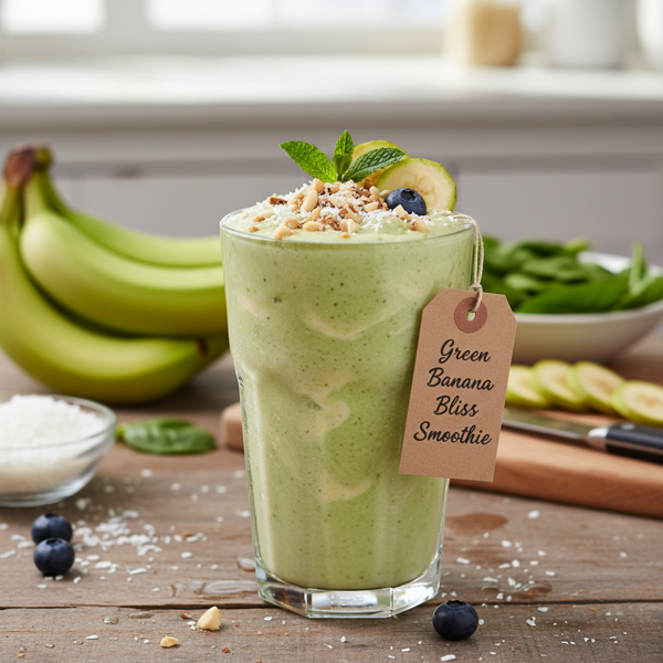 Green Banana Bliss Smoothie recipe