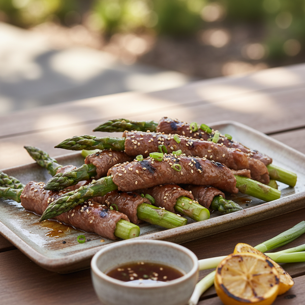 Grilled Asparagus Negimaki: Beef-Wrapped Delights recipe