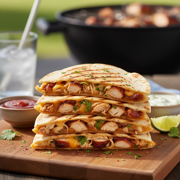 Grilled BBQ Chicken Quesadillas recipe
