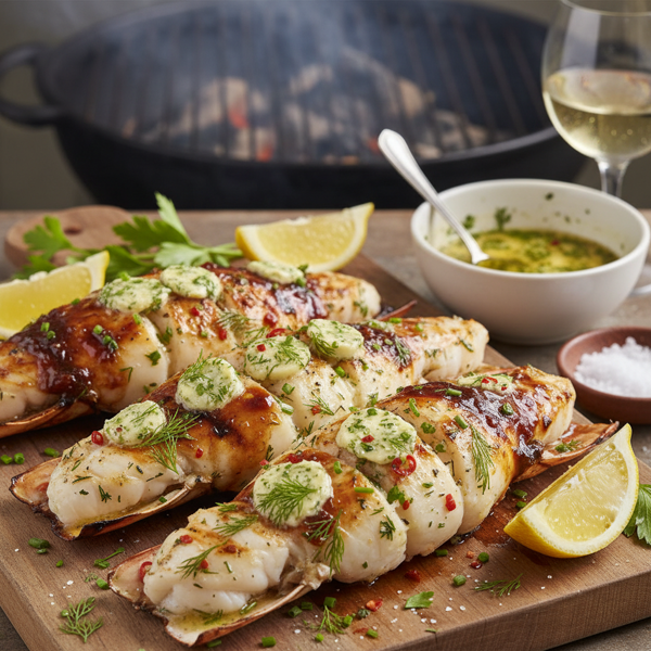 Grilled BBQ Morton Bay Bugs with Herb-Infused Butter recipe