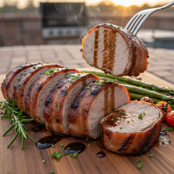 Grilled Bacon-Wrapped Pork Tenderloin Delight recipe