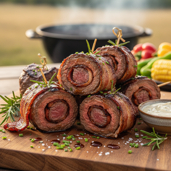 Grilled Beef and Bacon Roll-Ups recipe