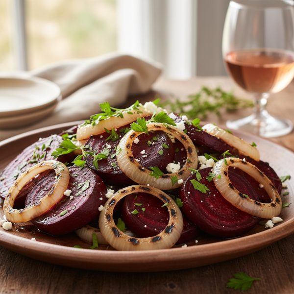 Grilled Beet and Vidalia Onion Medley recipe