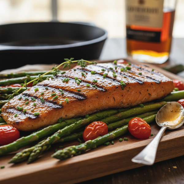Grilled Bourbon-Glazed Steelhead Trout recipe