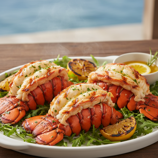 Grilled Butter-Lemon Lobster Tails recipe