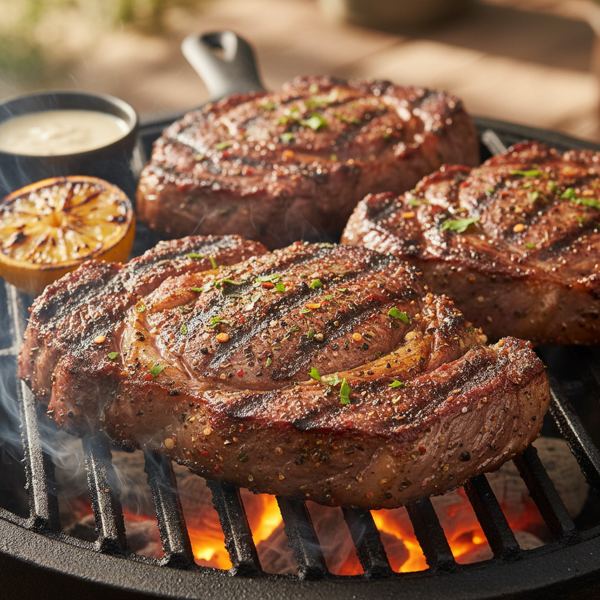Grilled Cajun-Spiced Ribeye Steaks recipe