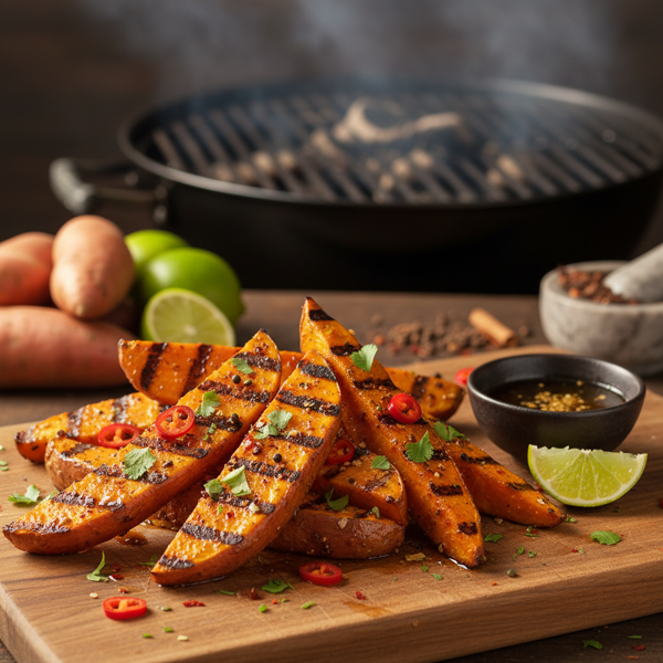 Grilled Caribbean Spiced Sweet Potatoes recipe