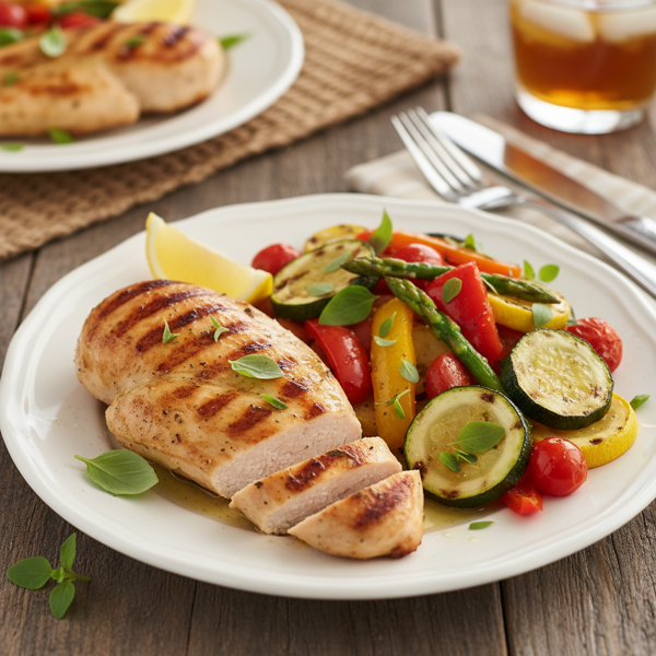 Grilled Chicken with Summer Vegetable Medley recipe