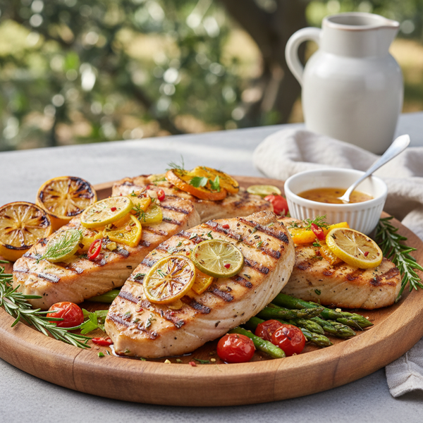Grilled Citrus-Infused Swordfish Steaks recipe