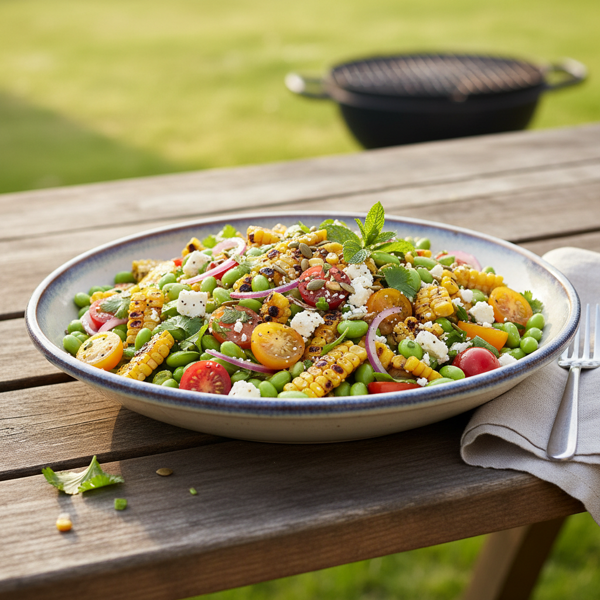 Grilled Corn and Edamame Delight Salad recipe