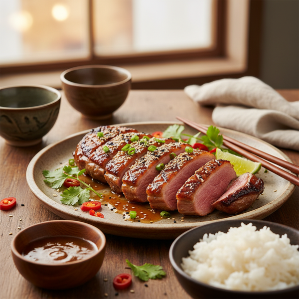 Grilled Duck Breasts with Asian Glaze recipe