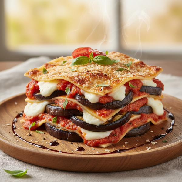 Grilled Eggplant Lasagna Stack recipe