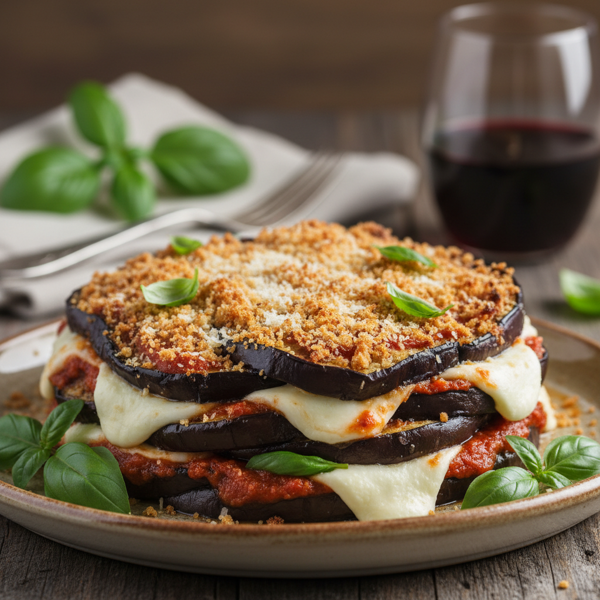 Grilled Eggplant Parmesan Layers recipe
