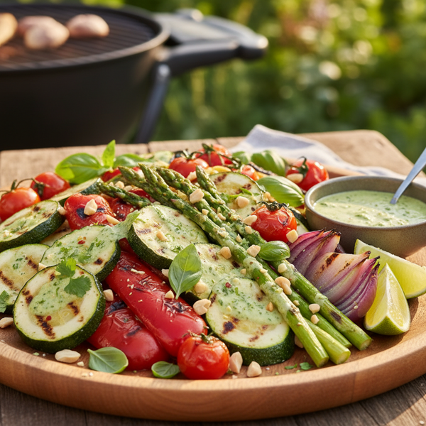 Grilled Garden Vegetables with Zesty Green Curry Marinade recipe